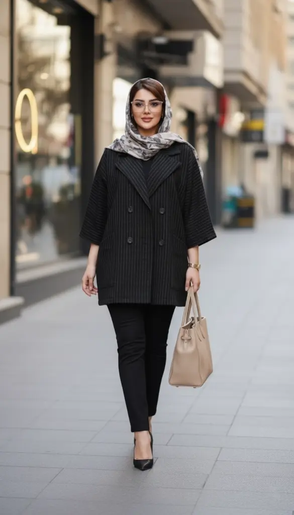 مانتو مشکی کوتاه شانلیا - کد ۹۳۸ (۴).webp