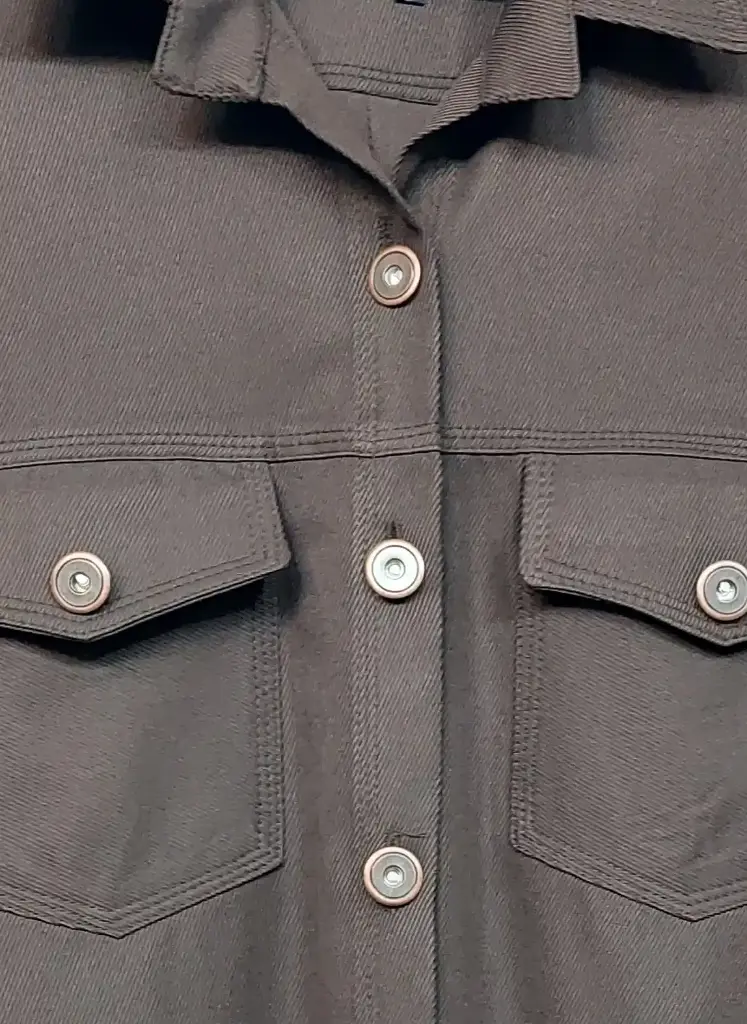 مانتو پاییزه کوتاه کتان رز فیونا قهوهای - کد ۹۵۶.webp