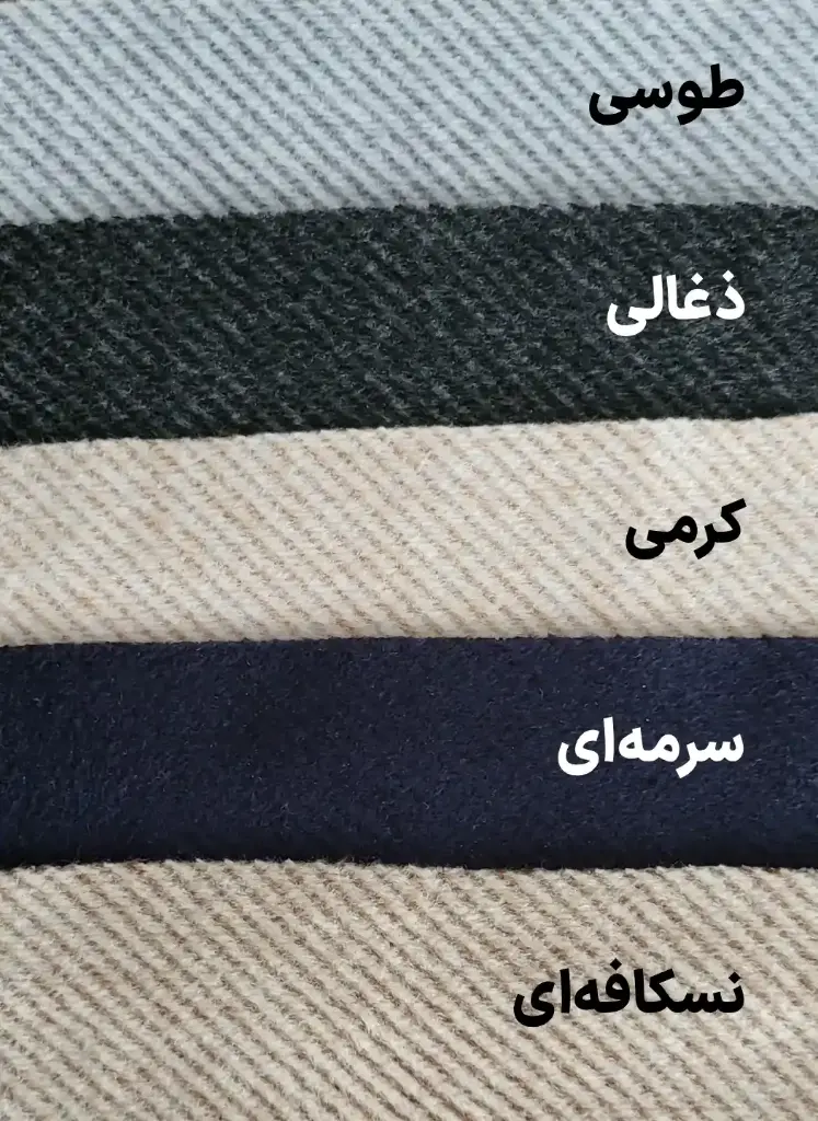 ‎⁨رنگ‌بندی پالتو زنانه فوتر رز کاترینا - طوسی، ذغالی، سرمه‌ای، کرمی، نسکافه‌ای⁩.webp