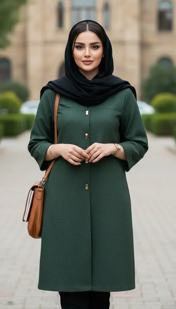 ‎⁨⁨مانتو بلند دانشجویی و اداری کالج - کد ۹۵۱-۵⁩⁩ 2.webp