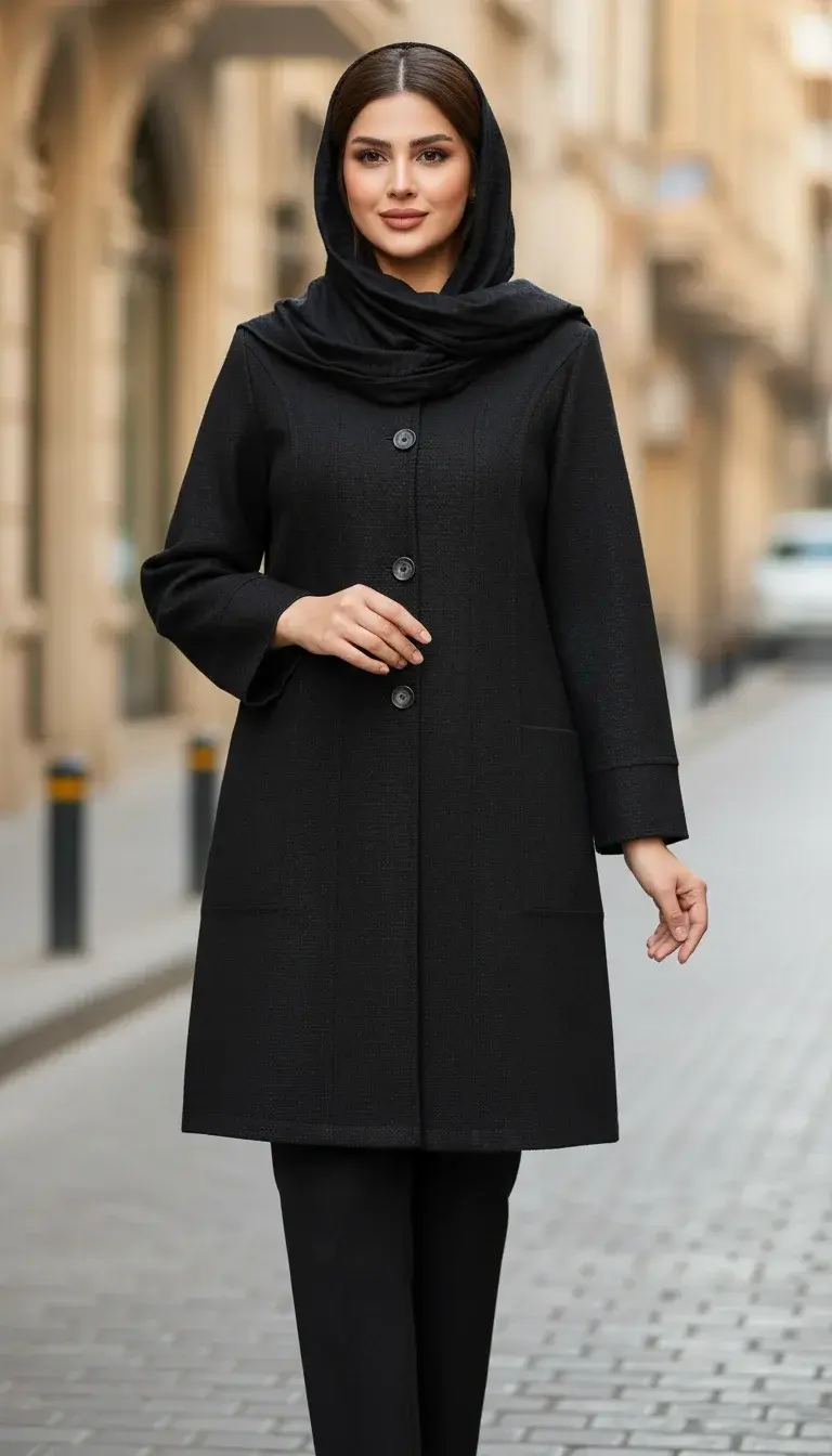 ‎⁨مانتو پاییزه دانشجویی و اداری الیکا - کد ۹۵۲-۱⁩.webp