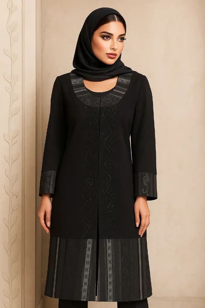 مانتو مجلسی کرپ بیانکا