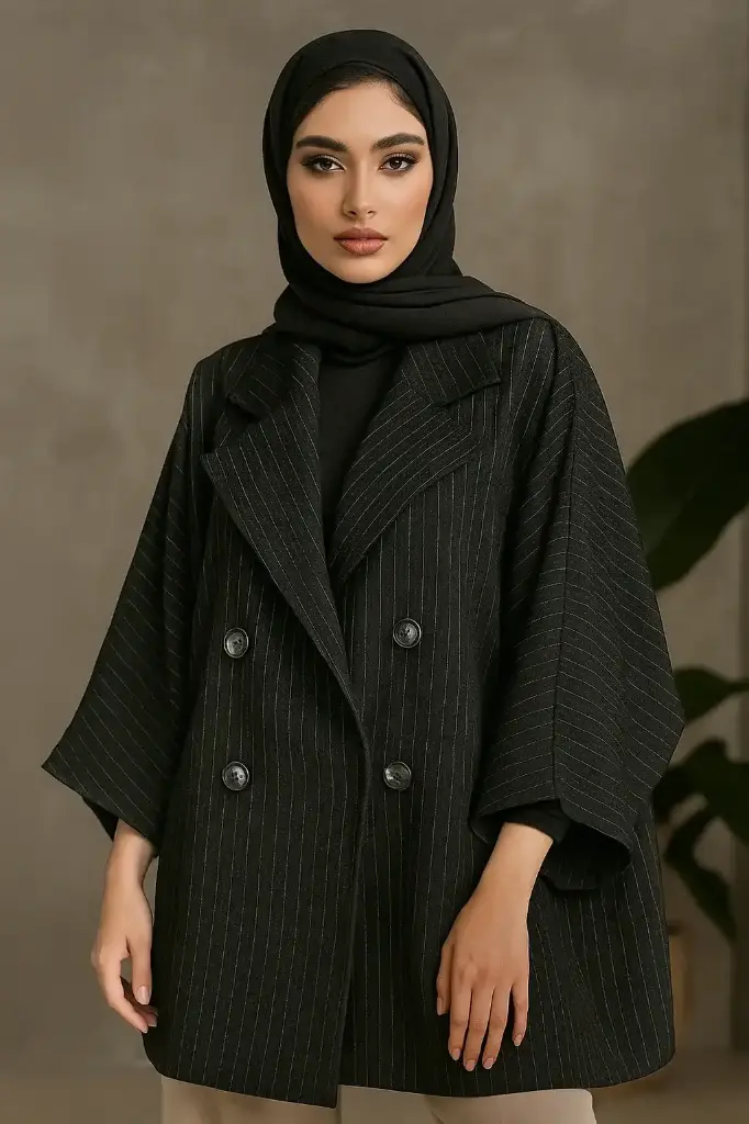 مانتو مشکی کوتاه شانلیا