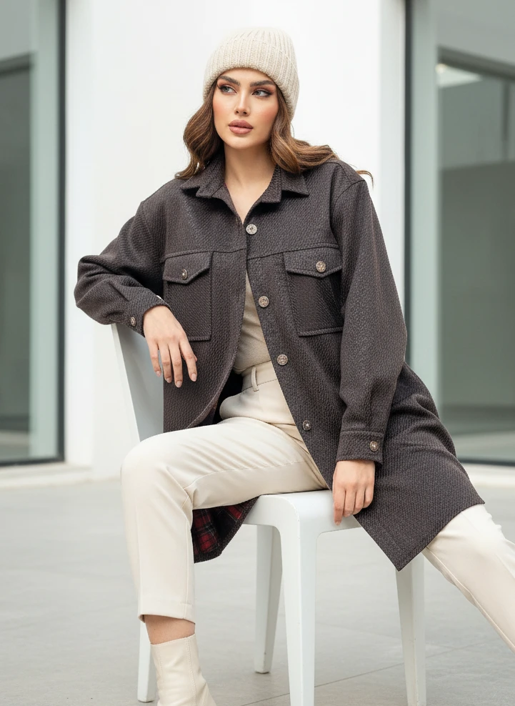 مانتو پاییزه فوتر شکت رز