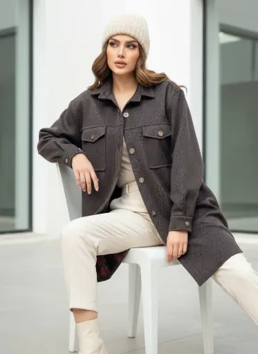 مانتو پاییزه فوتر شکت رز